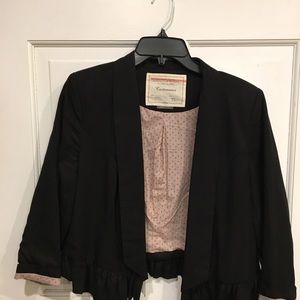 Anthropologie Black Peplum Jacket